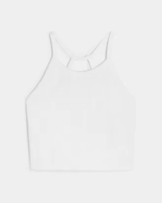 Gilly Hicks Active Ribbed Seamless Fabric High-Neck Tank,Gilly Hicks Active Ribbed Seamless Fabric High-Neck Tank