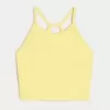 Gilly Hicks Active Ribbed Seamless Fabric High-Neck Tank,Gilly Hicks Active Ribbed Seamless Fabric High-Neck Tank