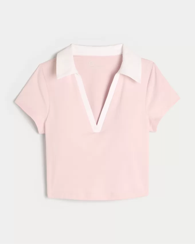 Gilly Hicks Active Short-Sleeve Polo,Gilly Hicks Active Short-Sleeve Polo