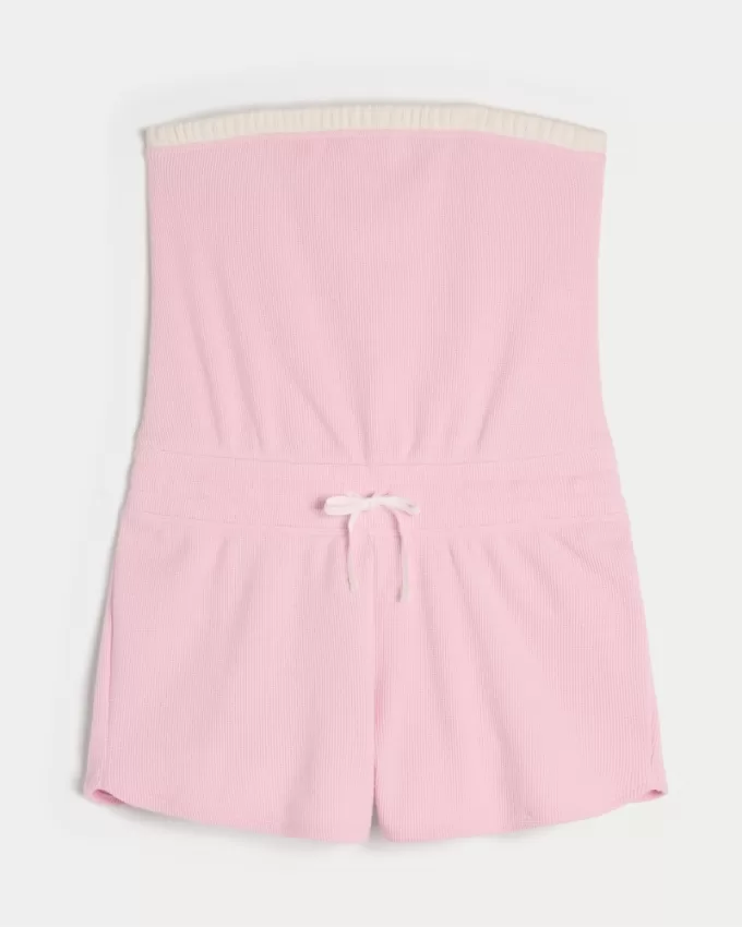 Gilly Hicks Cozy Strapless Waffle Onesie,Gilly Hicks Cozy Strapless Waffle Onesie
