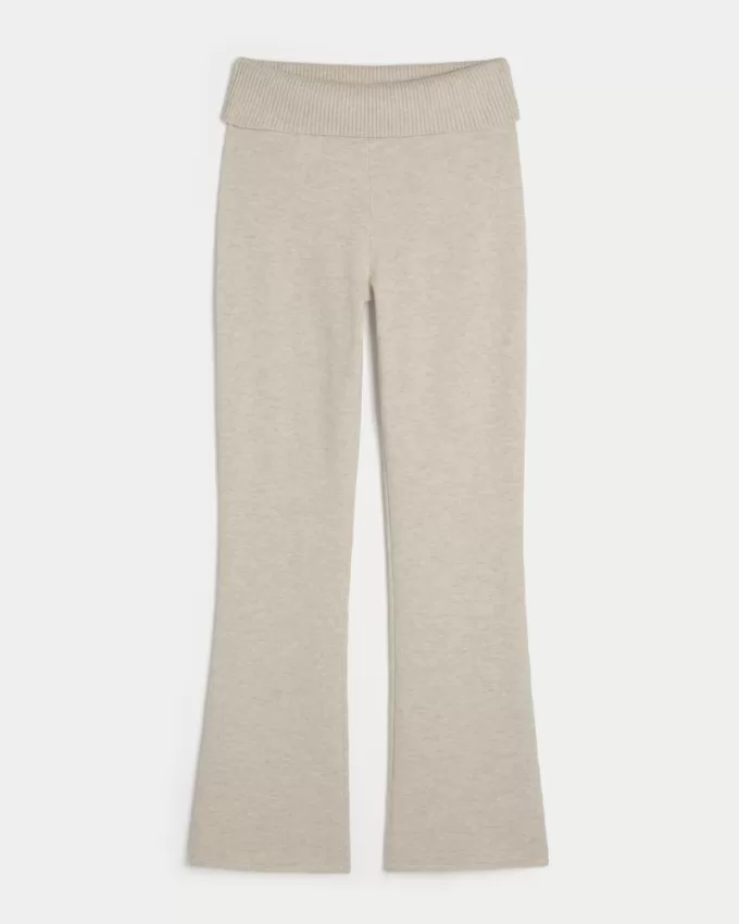 Gilly Hicks Cozy Sweater-Knit Foldover Waist Boot Pants,Gilly Hicks Cozy Sweater-Knit Foldover Waist Boot Pants