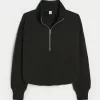 Gilly Hicks Cozy Waffle Quarter-Zip Top,Gilly Hicks Cozy Waffle Quarter-Zip Top