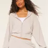 Gilly Hicks Cozy Waffle Zip-Up Hoodie,Gilly Hicks Cozy Waffle Zip-Up Hoodie