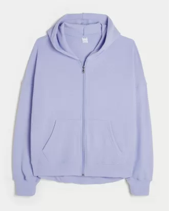 Gilly Hicks Oversized Waffle Zip-Up Hoodie,Gilly Hicks Oversized Waffle Zip-Up Hoodie