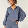 Gilly Hicks Relaxed Sweater-Knit Zip-Up Hoodie,Gilly Hicks Relaxed Sweater-Knit Zip-Up Hoodie