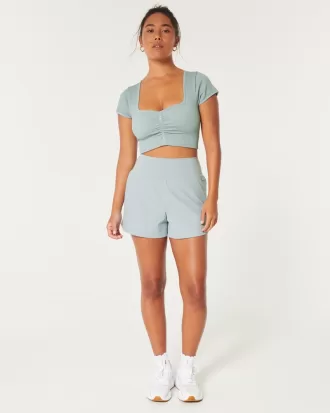 Gilly Hicks Ribbed Seamless Fabric Scoop Top,Gilly Hicks Ribbed Seamless Fabric Scoop Top