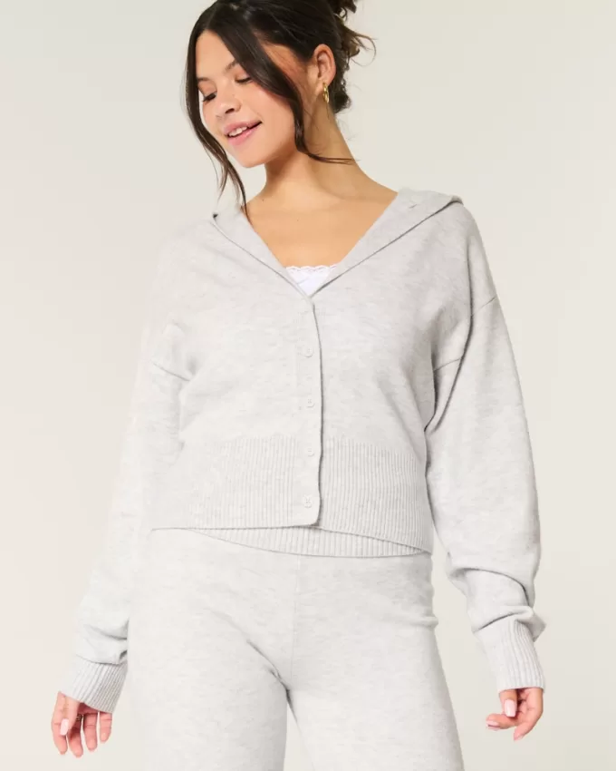 Gilly Hicks Slouchy Hooded Cardigan,Gilly Hicks Slouchy Hooded Cardigan