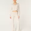 Gilly Hicks Sweater-Knit Foldover Waist Flare Pants,Gilly Hicks Sweater-Knit Foldover Waist Flare Pants