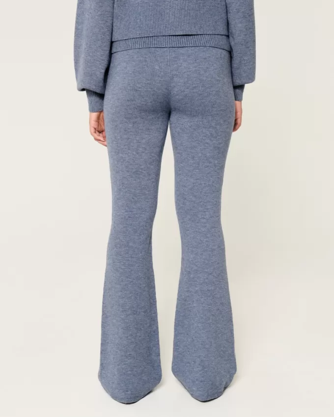 Gilly Hicks Sweater-Knit Foldover Waist Flare Pants,Gilly Hicks Sweater-Knit Foldover Waist Flare Pants