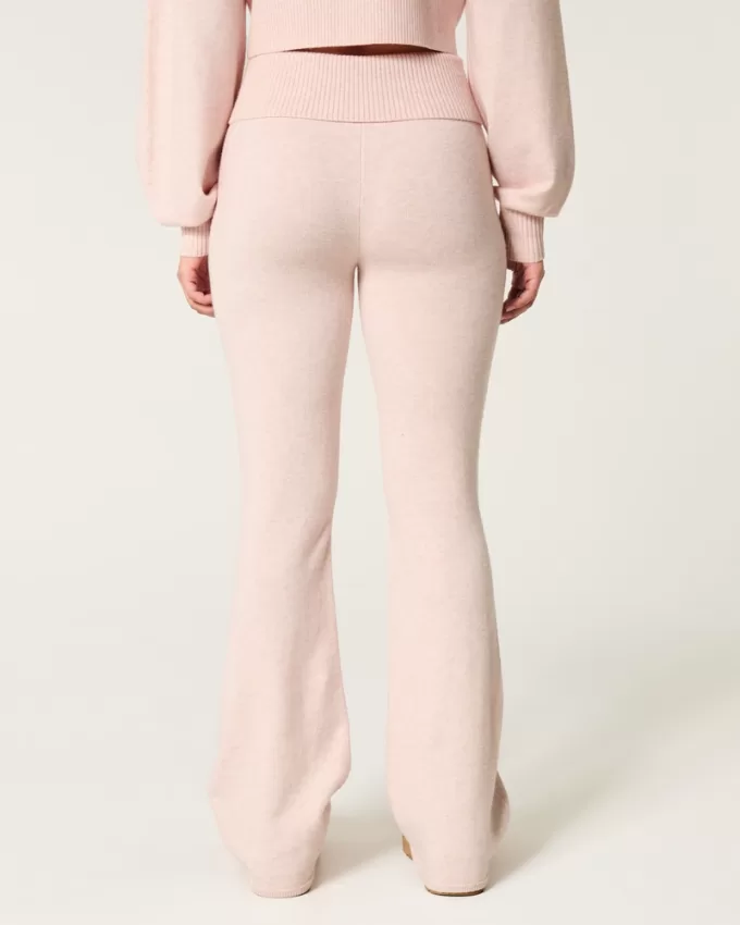 Gilly Hicks Sweater-Knit Foldover Waist Flare Pants,Gilly Hicks Sweater-Knit Foldover Waist Flare Pants