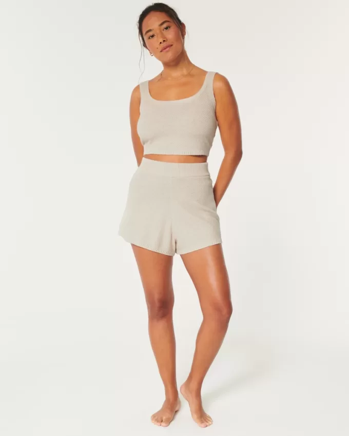 Gilly Hicks Sweater-Knit Shorts,Gilly Hicks Sweater-Knit Shorts
