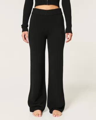 Gilly Hicks Sweater-Knit Straight Pants,Gilly Hicks Sweater-Knit Straight Pants
