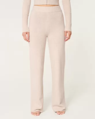 Gilly Hicks Sweater-Knit Straight Pants,Gilly Hicks Sweater-Knit Straight Pants