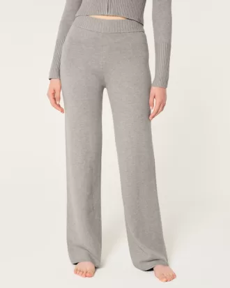 Gilly Hicks Sweater-Knit Straight Pants,Gilly Hicks Sweater-Knit Straight Pants