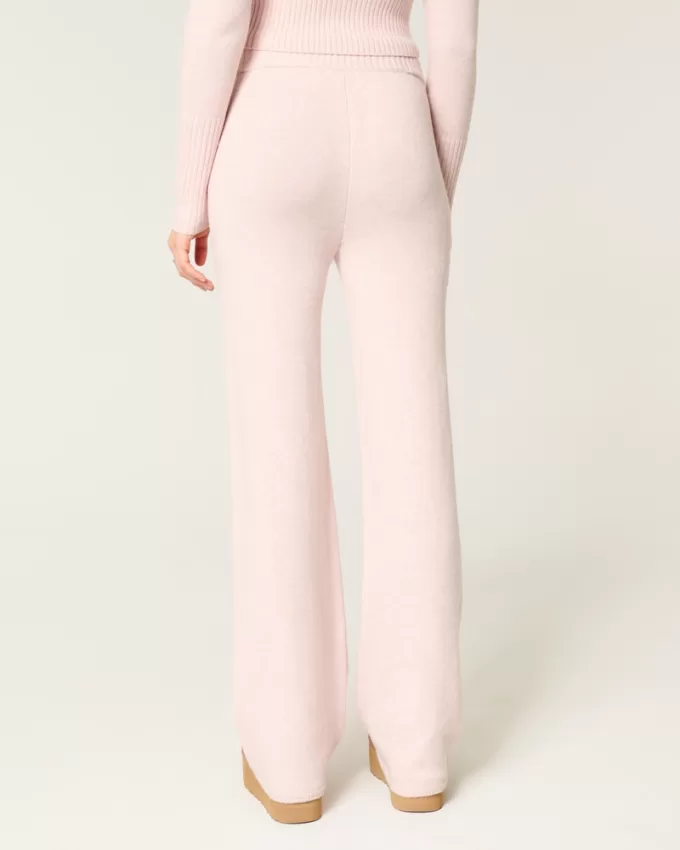 Gilly Hicks Sweater-Knit Straight Pants,Gilly Hicks Sweater-Knit Straight Pants