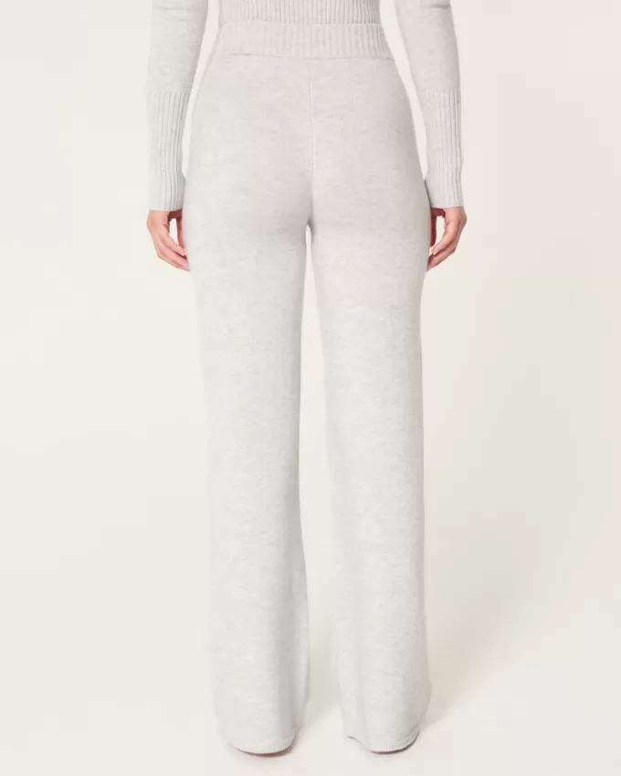 Gilly Hicks Sweater-Knit Straight Pants,Gilly Hicks Sweater-Knit Straight Pants