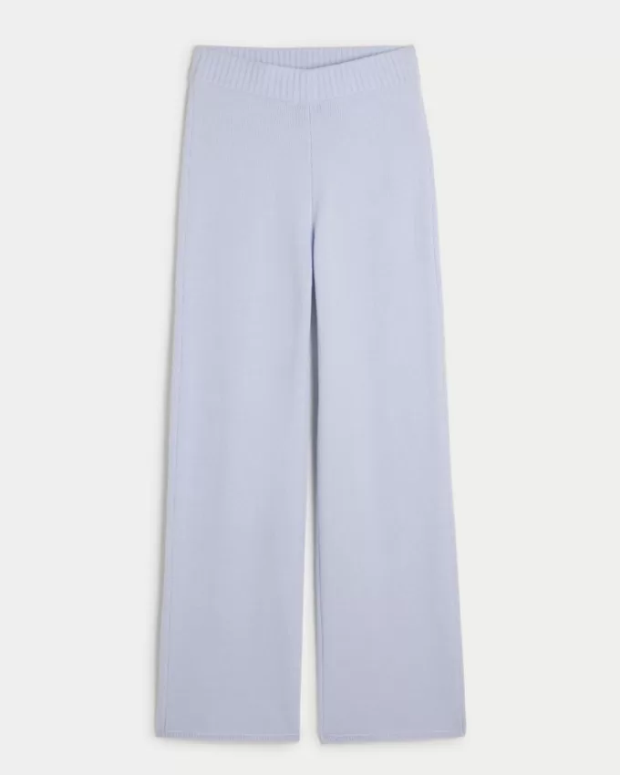 Gilly Hicks Sweater-Knit Straight Pants,Gilly Hicks Sweater-Knit Straight Pants