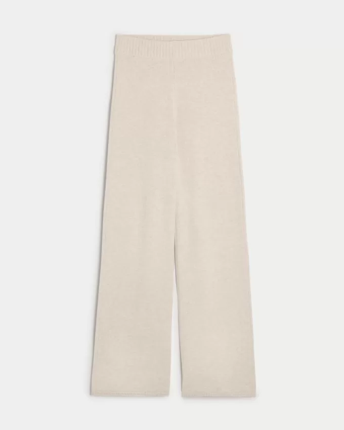Gilly Hicks Sweater-Knit Straight Pants,Gilly Hicks Sweater-Knit Straight Pants