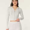 Gilly Hicks Sweater-Knit Zip-Up Hoodie,Gilly Hicks Sweater-Knit Zip-Up Hoodie