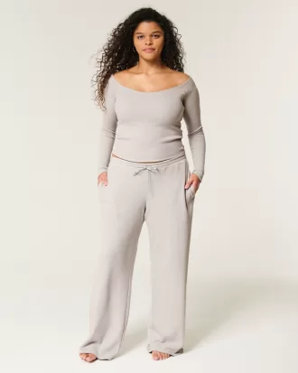 Gilly Hicks Waffle Straight Pants,Gilly Hicks Waffle Straight Pants