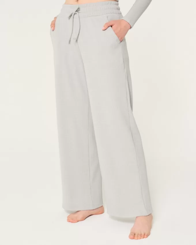 Gilly Hicks Waffle Wide-Leg Pants,Gilly Hicks Waffle Wide-Leg Pants