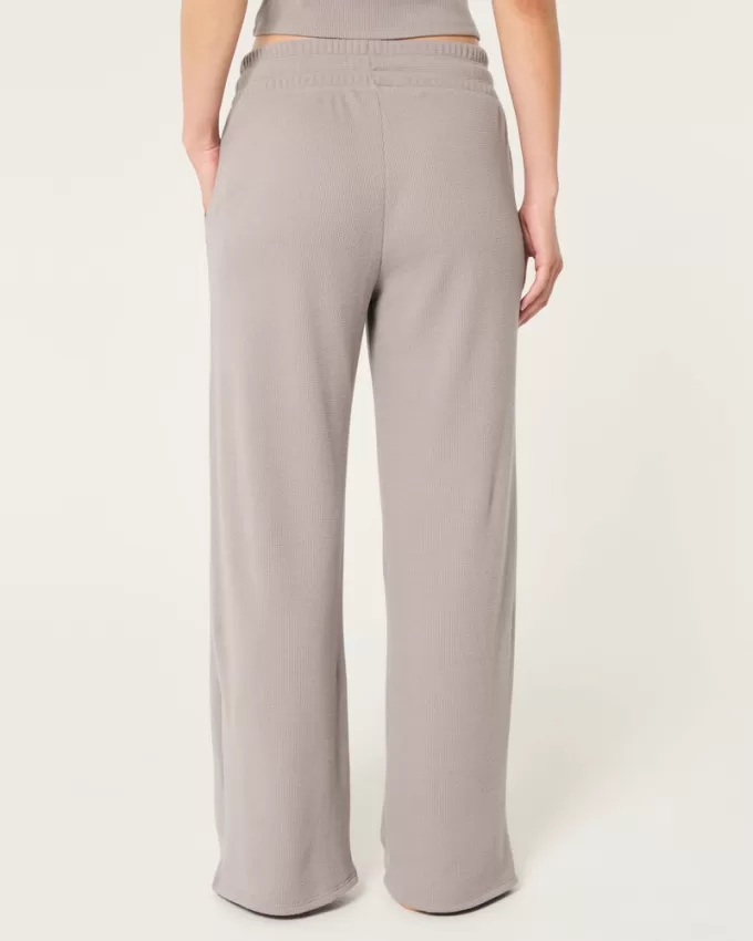 Gilly Hicks Waffle Wide-Leg Pants,Gilly Hicks Waffle Wide-Leg Pants