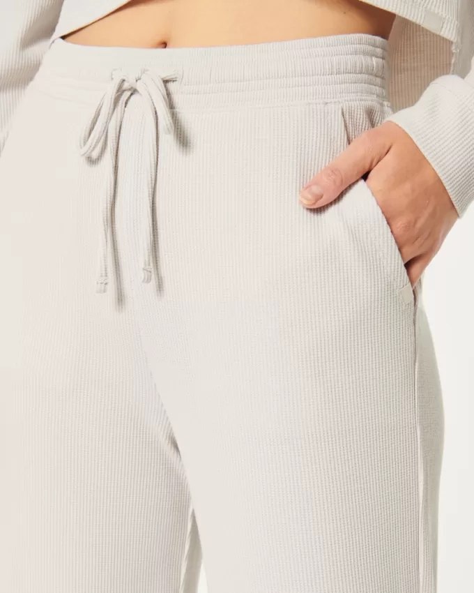 Gilly Hicks Waffle Wide-Leg Pants,Gilly Hicks Waffle Wide-Leg Pants