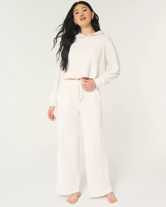 Gilly Hicks Waffle Wide-Leg Pants,Gilly Hicks Waffle Wide-Leg Pants