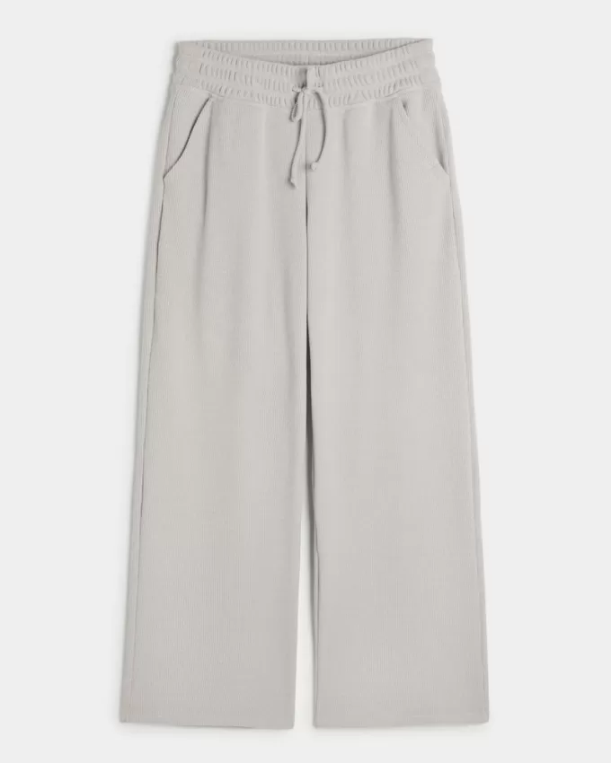 Gilly Hicks Waffle Wide-Leg Pants,Gilly Hicks Waffle Wide-Leg Pants