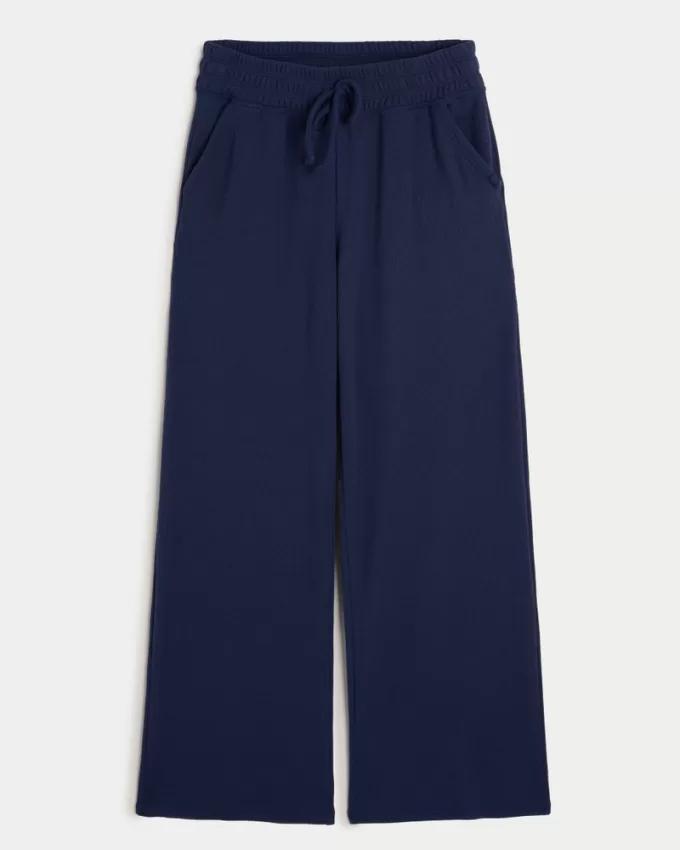 Gilly Hicks Waffle Wide-Leg Pants,Gilly Hicks Waffle Wide-Leg Pants
