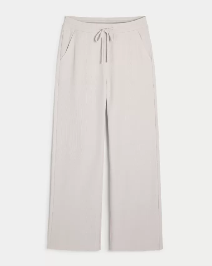 Gilly Hicks Waffle Wide-Leg Pants,Gilly Hicks Waffle Wide-Leg Pants