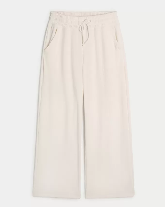 Gilly Hicks Waffle Wide-Leg Pants,Gilly Hicks Waffle Wide-Leg Pants
