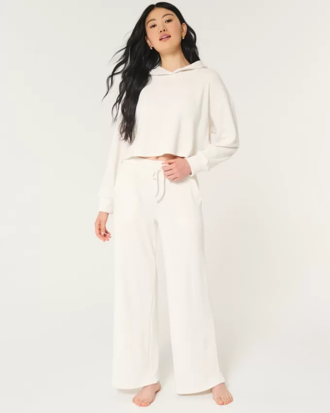 Gilly Hicks Waffle Wide-Leg Pants,Gilly Hicks Waffle Wide-Leg Pants