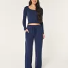 Gilly Hicks Waffle Wide-Leg Pants,Gilly Hicks Waffle Wide-Leg Pants