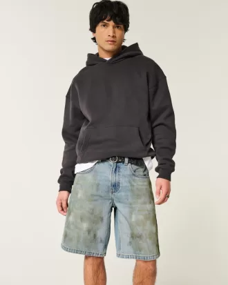 Greased Baggy Jean Shorts,Greased Baggy Jean Shorts