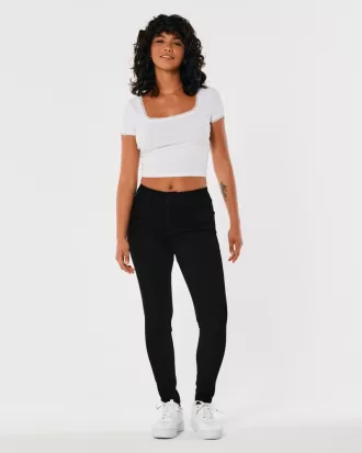 High-Rise Black Super Skinny Jeans,High-Rise Black Super Skinny Jeans
