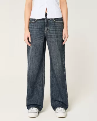 High-Rise Dark Wash Baggy Jeans,High-Rise Dark Wash Baggy Jeans
