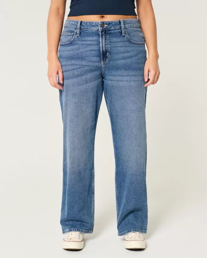 High-Rise Dark Wash Dad Jeans,High-Rise Dark Wash Dad Jeans