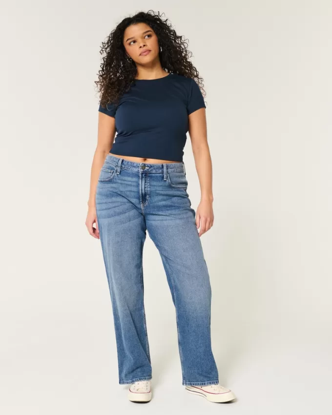 High-Rise Dark Wash Dad Jeans,High-Rise Dark Wash Dad Jeans