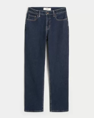 High-Rise Dark Wash Straight Jeans,High-Rise Dark Wash Straight Jeans