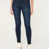 High-Rise Dark Wash Super Skinny Jeans,High-Rise Dark Wash Super Skinny Jeans