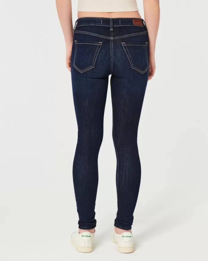 High-Rise Dark Wash Super Skinny Jeans,High-Rise Dark Wash Super Skinny Jeans