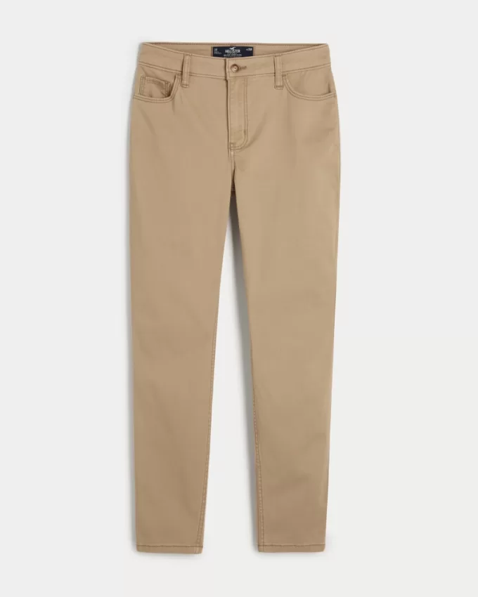 High-Rise Khaki Super Skinny Pants,High-Rise Khaki Super Skinny Pants