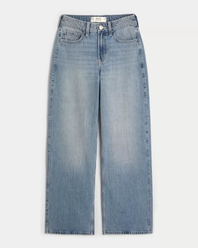 High-Rise Light Wash Baggy Jeans,High-Rise Light Wash Baggy Jeans