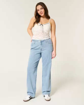 High-Rise Medium Wash Dad Jeans,High-Rise Medium Wash Dad Jeans