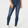 High-Rise Medium Wash Jean Leggings,High-Rise Medium Wash Jean Leggings