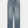 High-Rise Medium Wash Straight Jeans,High-Rise Medium Wash Straight Jeans