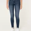High-Rise Medium Wash Super Skinny Jeans,High-Rise Medium Wash Super Skinny Jeans