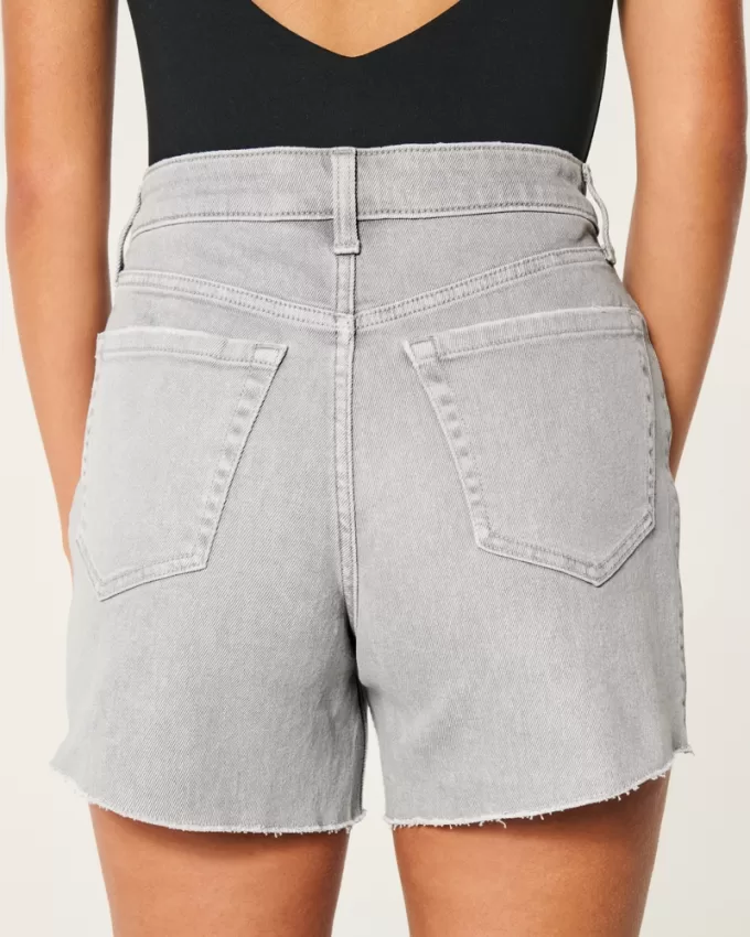 High-Rise Relaxed Denim Shorts 5″,High-Rise Relaxed Denim Shorts 5″
