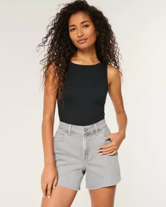 High-Rise Relaxed Denim Shorts 5″,High-Rise Relaxed Denim Shorts 5″